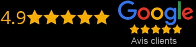 Note Google : 4,9 sur 5, avis clients
